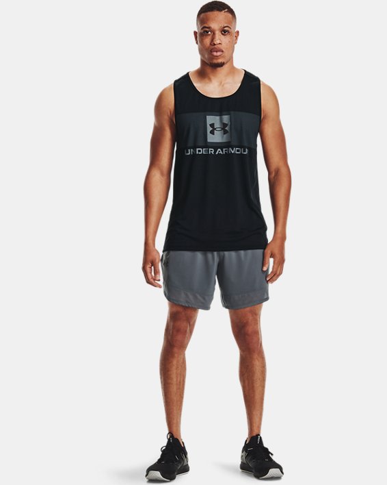 Men's UA Tech™ Graphic Tank in Black image number 2